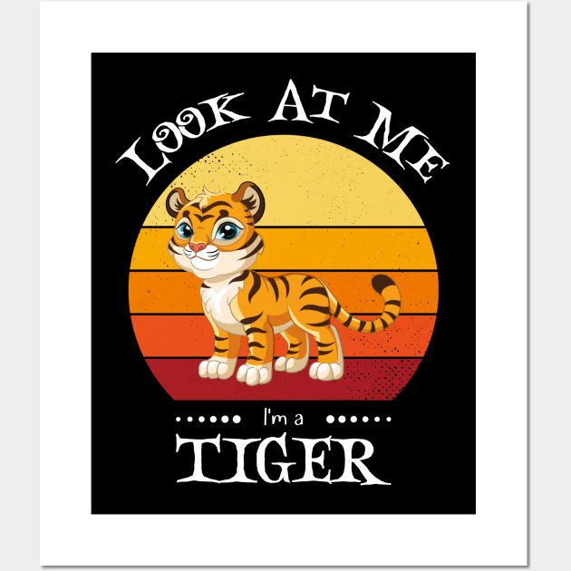 Funny Halloween Animal Look At Me I'm a Tiger Wall Art by Art master